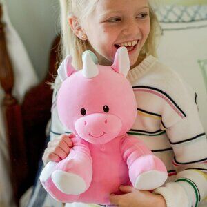 NEW 11" Wellobeez Dragon Unicorn Pink Plush Antimicrobial Toy Get Well Hospital